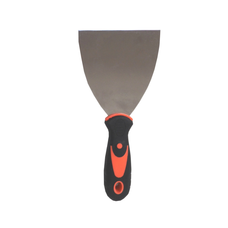 TOPTRADE špachtľa nerezová, s gumenou, ergonomickou rukoväťou, 100 mm, profi 5