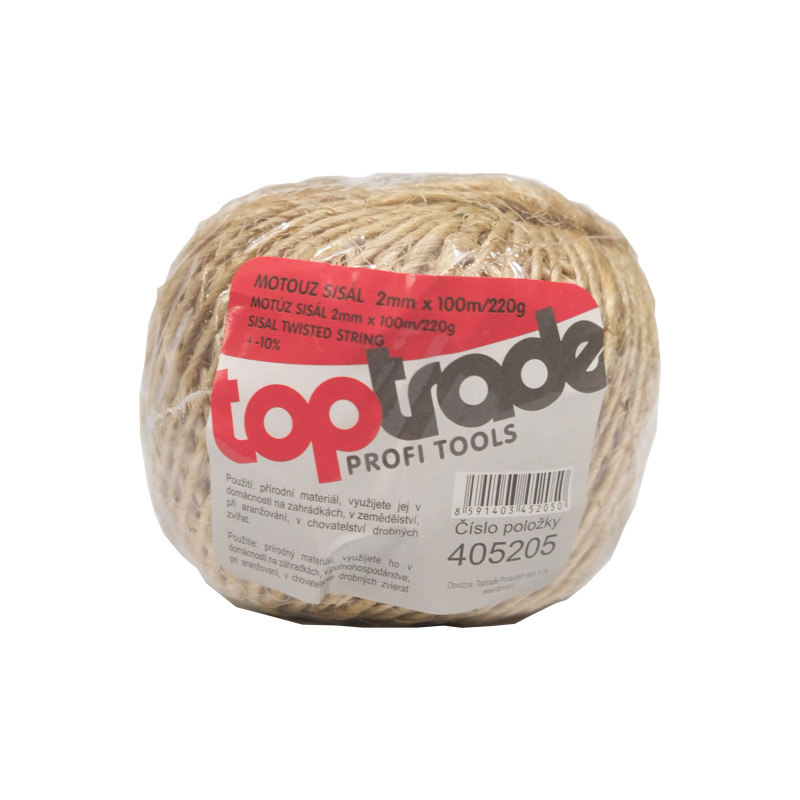 TOPTRADE motúz sisal, 220 g, O 2 mm x 100 m 1