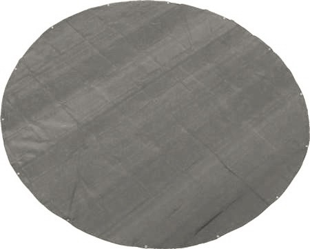 TOPTRADE plachta krycia, strieborná, s kovovými okami, guľatá, O 6,5 m, 100 g / m2