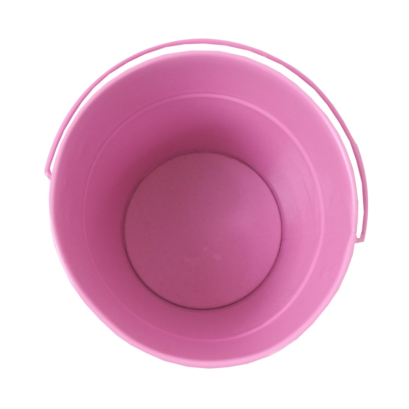 TOPTRADE náradie záhradné, detské - vedro, kovové, ružové, 1,2 l 4