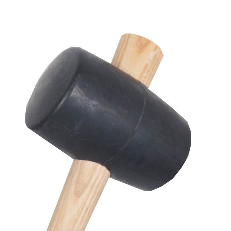 TOPTRADE kladivo gumené, čierne, s bukovou rukoväťou, O 45 mm/260 g, certifikované, profi 7