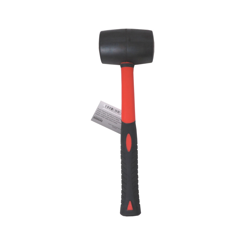TOPTRADE kladivo gumené, čierne, sa sklolaminátovou násadou, O 45 mm / 230 g, profi 1