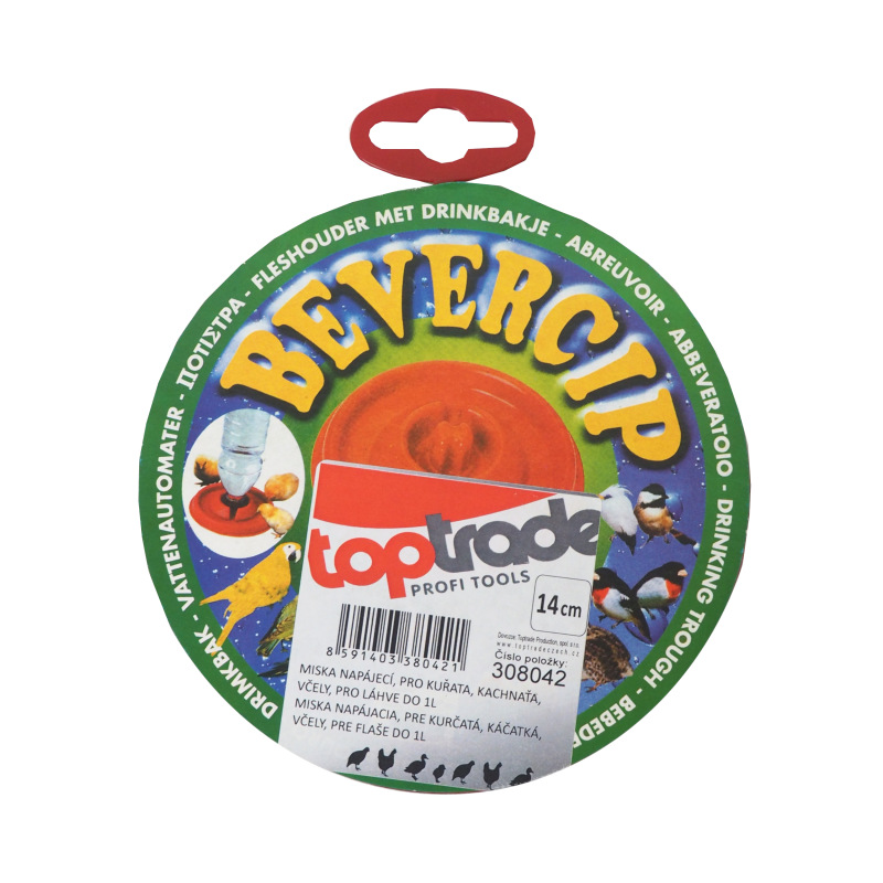 TOPTRADE miska plastová, napájacia, pre kurčatá, kačice, včely, na fľaše do 1 l, O 140 mm 1