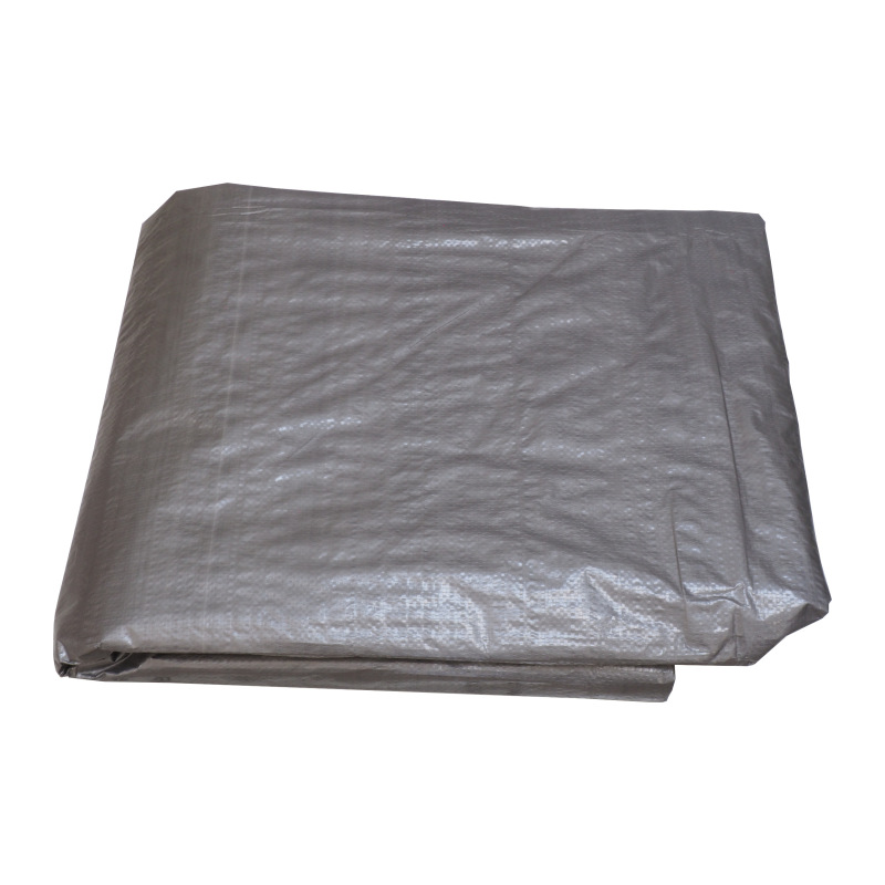 TOPTRADE plachta krycia, strieborná, s kovovými okami, 6 x 8 m, 100 g / m2