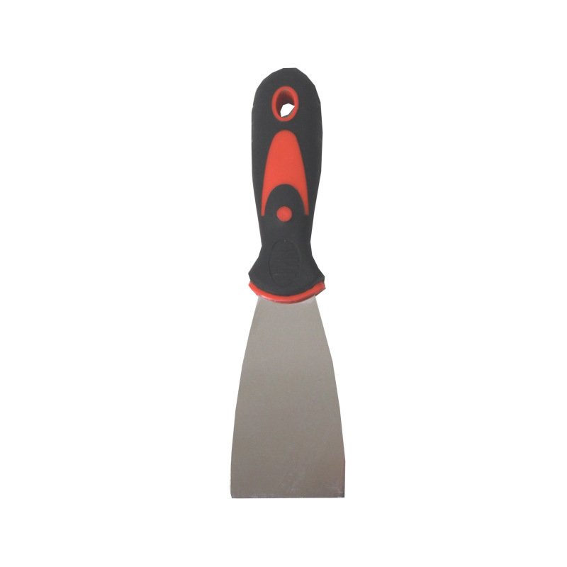 TOPTRADE špachtľa nerezová, s gumenou, ergonomickou rukoväťou, 50 mm, profi