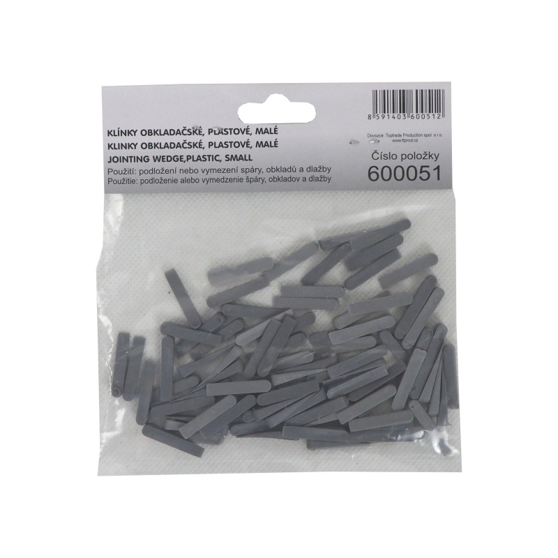 TOPTRADE klinky špárovacie, plastové, malé, 100 ks, 0 - 4 mm 2