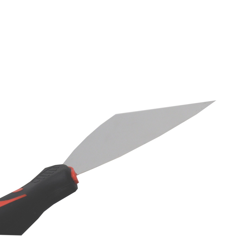 TOPTRADE špachtľa nerezová, s gumenou, ergonomickou rukoväťou, 125 mm, profi 7