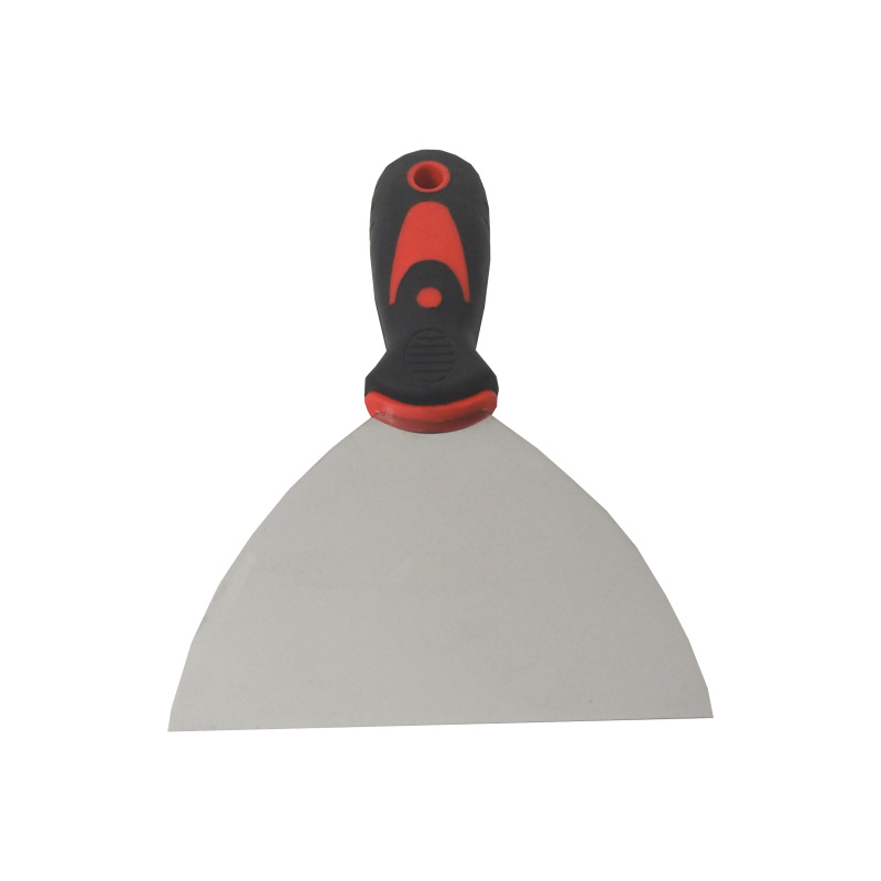 TOPTRADE špachtľa nerezová, s gumenou, ergonomickou rukoväťou, 125 mm, profi 2