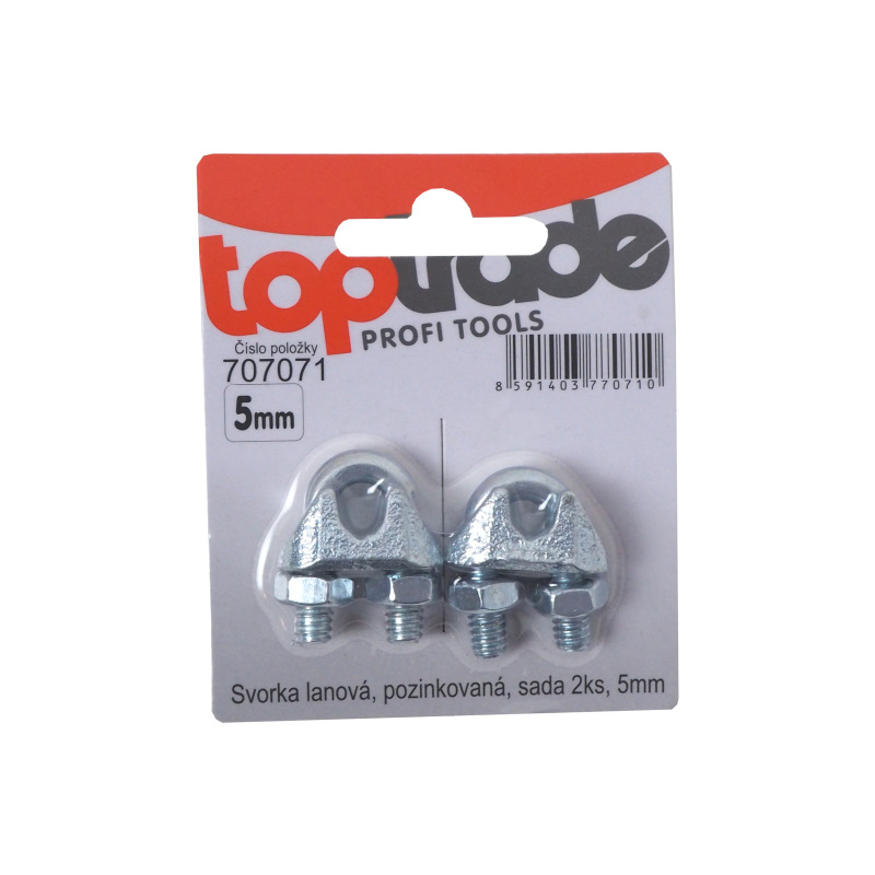 TOPTRADE svorka lanová, pozinkovaná, balenie 2 ks, 5 mm 1