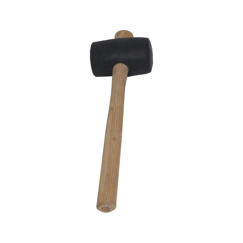 TOPTRADE kladivo gumené, čierne, s bukovou rukoväťou, O 45 mm/260 g, certifikované, profi 6