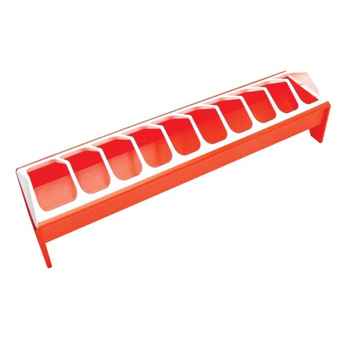 TOPTRADE kŕmidlo plastové, žľabové, zasúvacie, pre hydinu, 500 mm