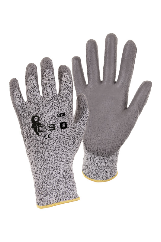 rukavice CITA, protiporezové, sivé, veľkosť 7