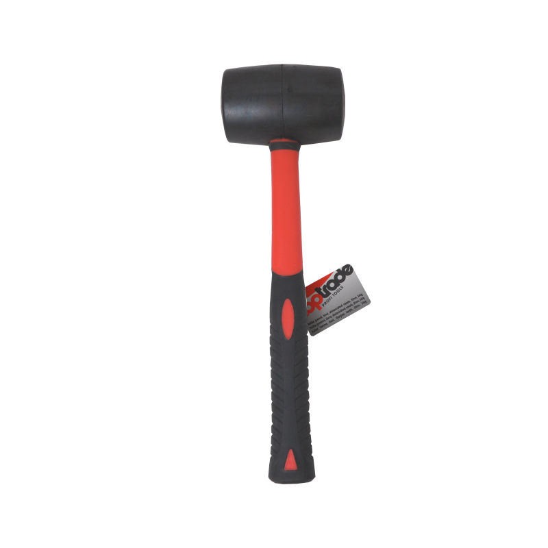 TOPTRADE kladivo gumené, čierne, sa sklolaminátovou násadou, O 50 mm / 340 g, profi 2