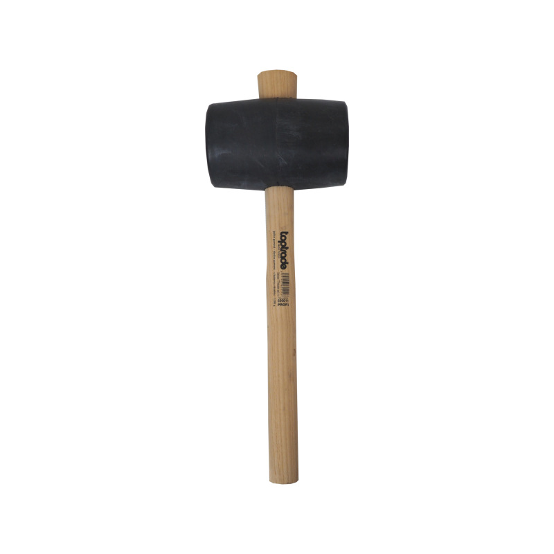 TOPTRADE kladivo gumené, čierne, s bukovou rukoväťou, O 90 mm 1100 g, certifikované, profi 2
