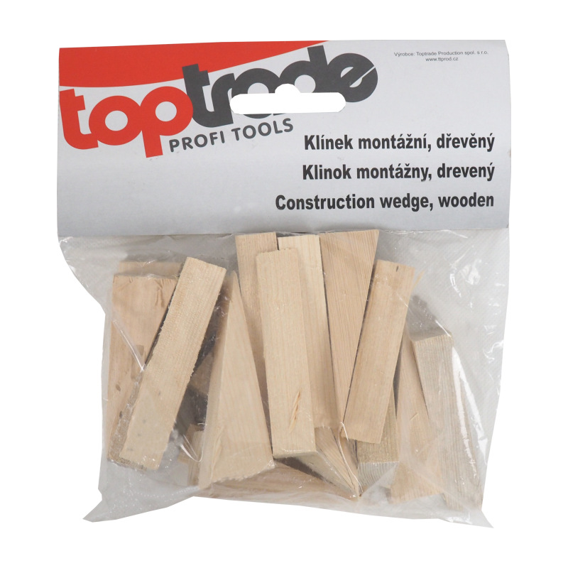 TOPTRADE klinky drevené, montážne, balenie 20 ks, 100 x 20 x 30 - 1 mm