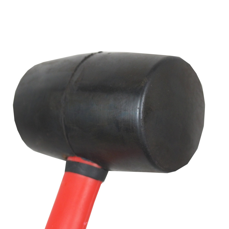 TOPTRADE kladivo gumené, čierne, sa sklolaminátovou násadou, O 50 mm / 340 g, profi 8