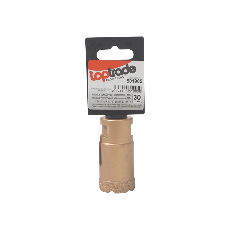 TOPTRADE korunka vykružovacia, diamantová, M14, O 30 mm 1