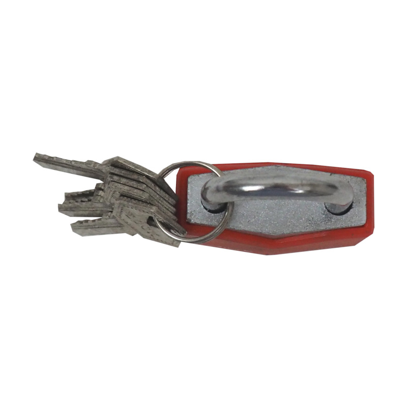 TOPTRADE zámok visiaci, červený, 5 kľúčov, 40 mm 7