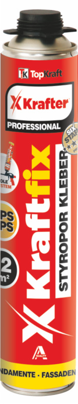 Polyuretánové lepidlo na polystyrén pištoľové750ml KRAFTFIX