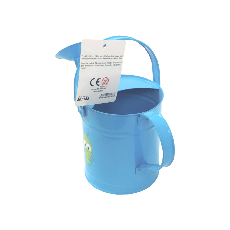 TOPTRADE náradie záhradné, detské - konva, kovová, modrá, 1,6 l 1