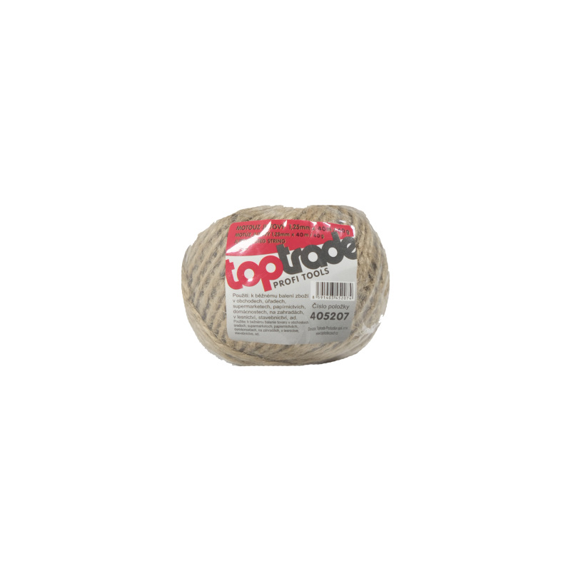 TOPTRADE motúz juta, 40 g, O 1,25 mm x 40 m 1