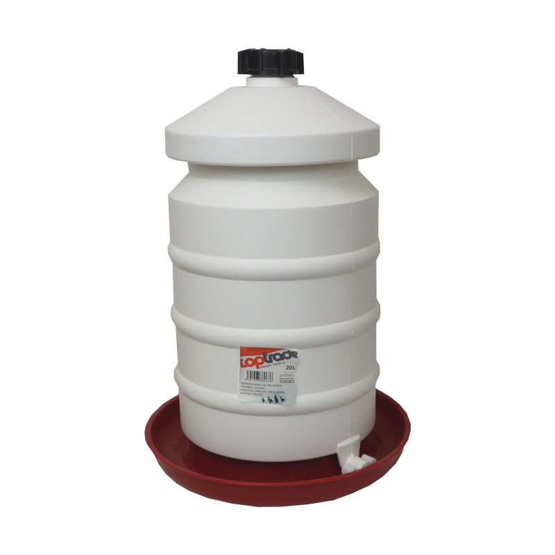 TOPTRADE napájačka plastová, barelová, pre kurčatá, kačice, húsatá, 20 l 1