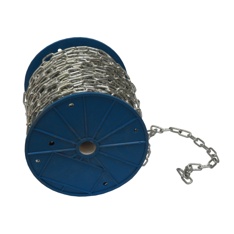 TOPTRADE reťaz neskúšaná, krátke oko, na cievke, 8 mm x 15 m