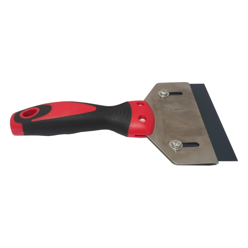 TOPTRADE škrabka maliarska, s gumovou rukoväťou, 125 mm