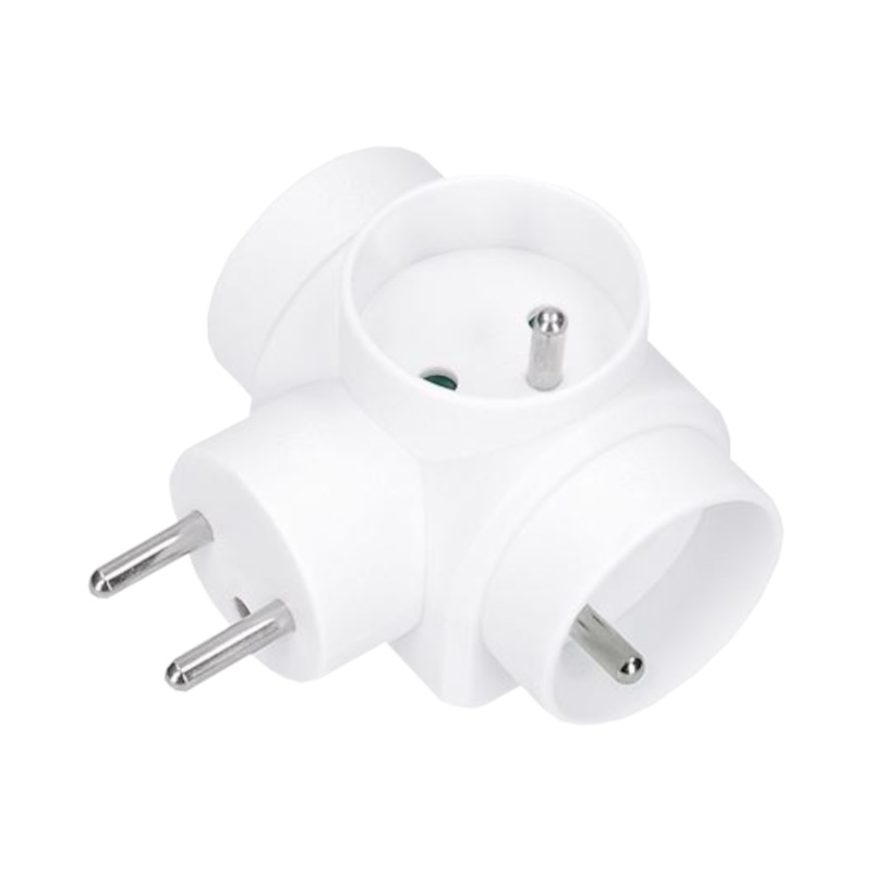 zásuvka rozbočovacia, 3 x, ~ 250 V / 10 A