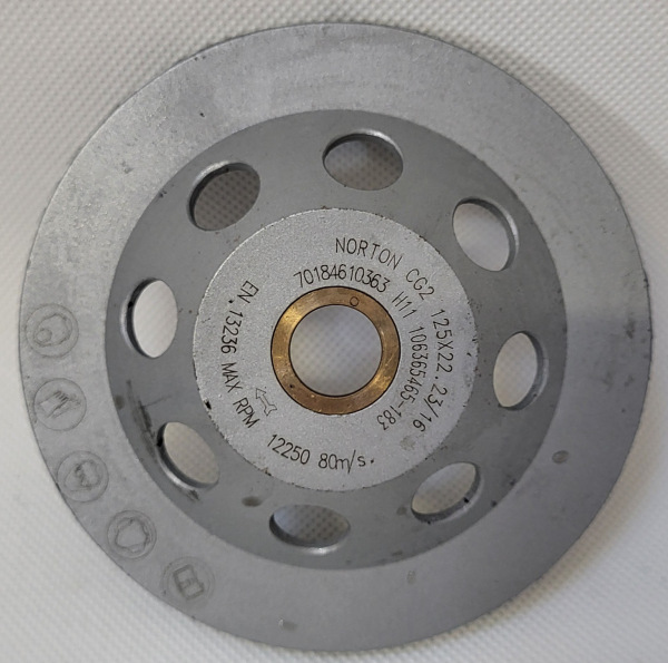 miska diamantová, brúsná, dvojradá, NORTON CG2 125 x 22.23 / 16 mm xxx 1
