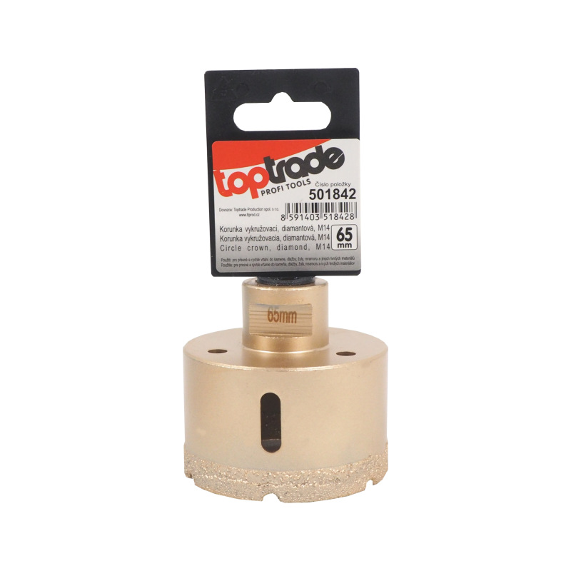 TOPTRADE korunka vykružovacia, diamantová, M14, O 65 mm 1