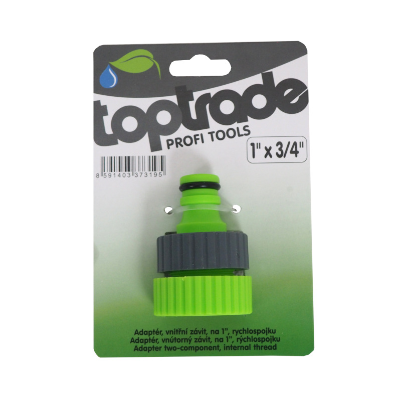 TOPTRADE adaptér dvojzložkový, vnútorný závit, na 1“, rýchlospojku 3/4“ x 1“ 2