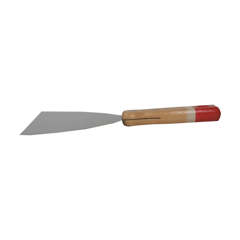 TOPTRADE špachtľa nerezová, s drevenou, nitovanou rukoväťou, 150 mm, profi 3