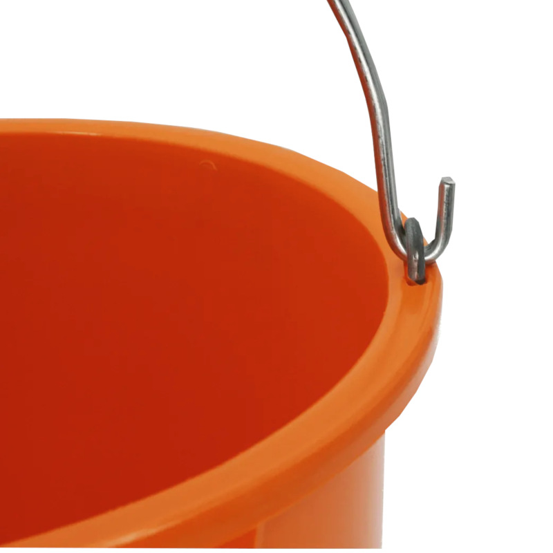 TOPTRADE vedro plastové, extra pevné, oranžové, 12 l, s certifikáciou TÜV/GS 3