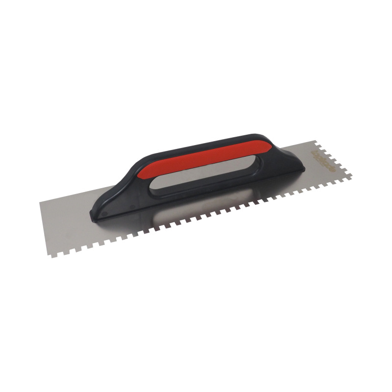 TOPTRADE hladítko nerezové, PROFESSIONAL, zub 10 mm, 500 x 130 mm
