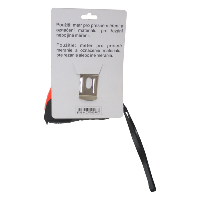 TOPTRADE meter zvinovací, s pogumovaným obalom a magnetom, 25 mm x 7,5 m 2