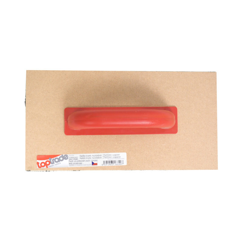 TOPTRADE hladítko brúsne, s papierom, na MDF doske, 553 x 278 mm, zrnitosť 16 1