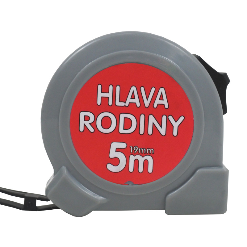 TOPTRADE meter zvinovací,„HLAVA RODINY“, jednobrzdový, 19 mm x 5 m