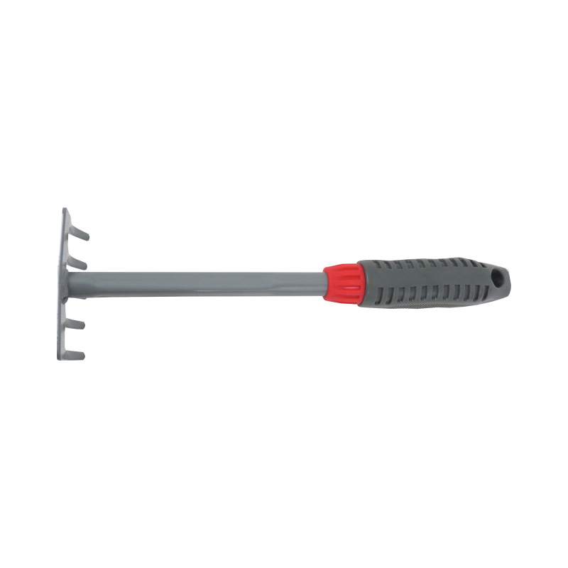 TOPTRADE hrable kovové, 5 zubov, PP rukoväť, dĺžka 28 cm 2