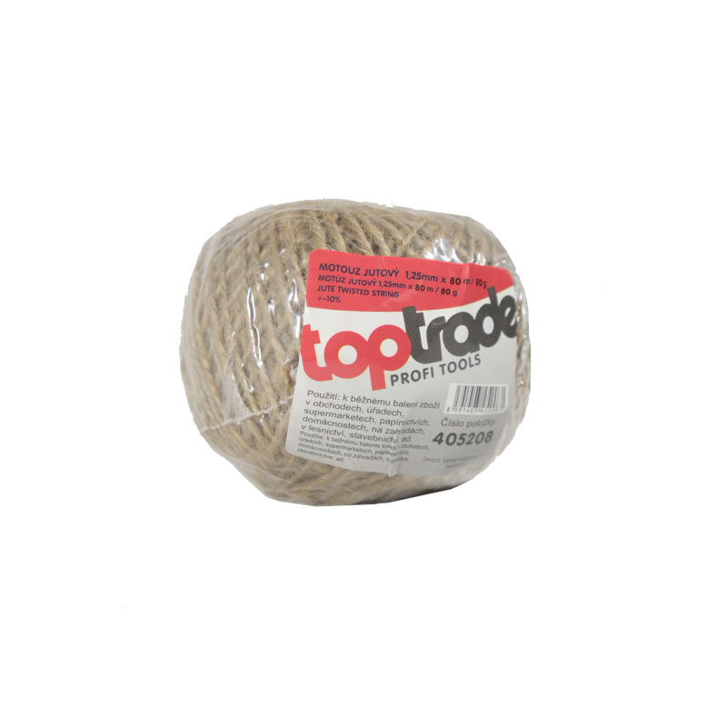TOPTRADE motúz juta, 80 g, O 1,25 mm x 80 m 1
