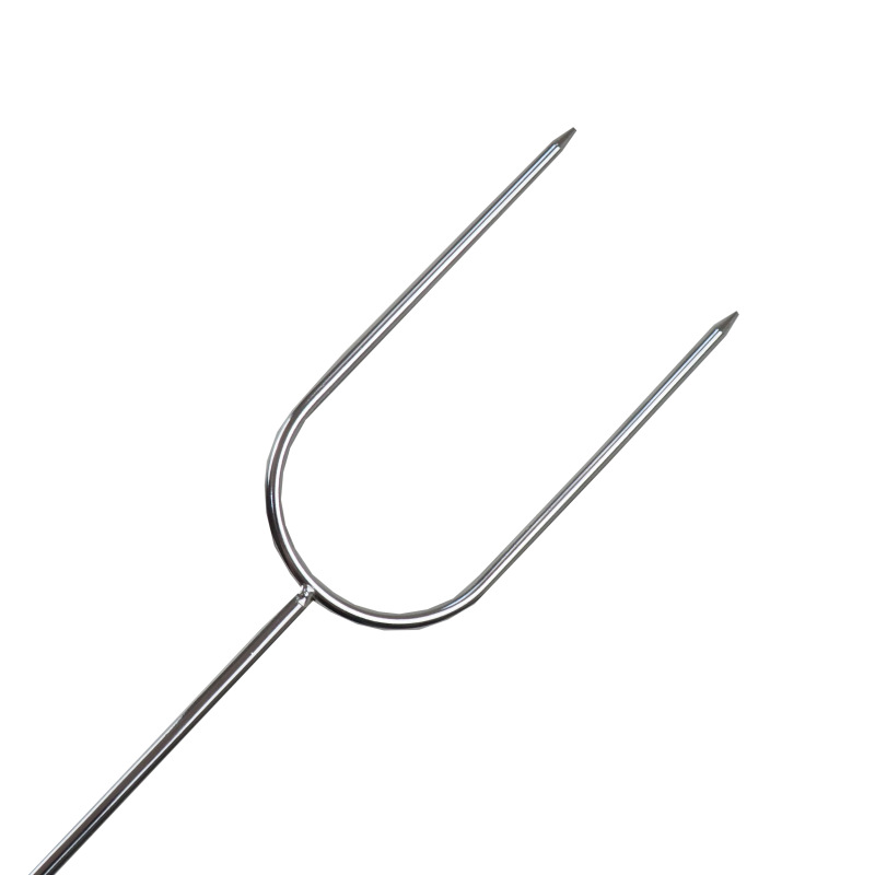 TOPTRADE vidlica opekacia, chróm, drevená rukoväť, sada 4 ks, 105 cm 2