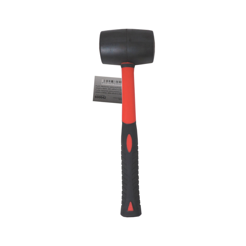 TOPTRADE kladivo gumené, čierne, sa sklolaminátovou násadou, O 50 mm / 500 g, profi 1