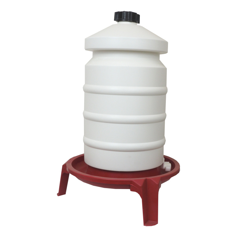 TOPTRADE napájačka plastová, barelová, na podstavci, pre hydinu, 20 l 2