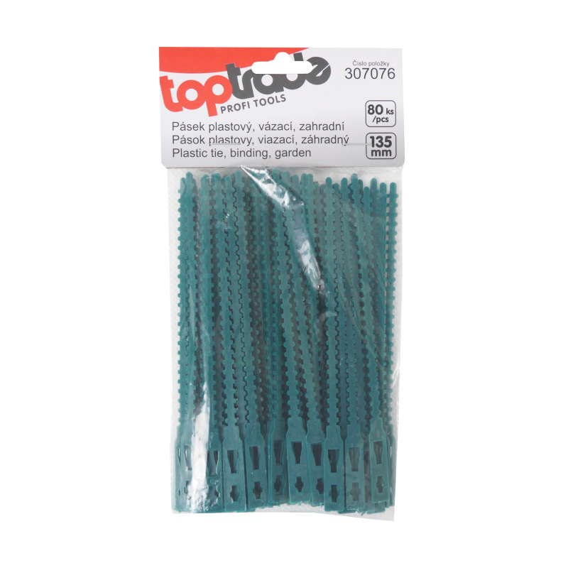 TOPTRADE pások plastový, viazací, záhradný, 135 mm / 80 ks 1