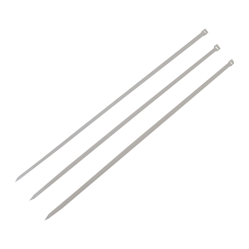 TOPTRADE pások plastový, biely, sťahovacie, so zámkom, 50 ks, 400 x 7,6 mm 2