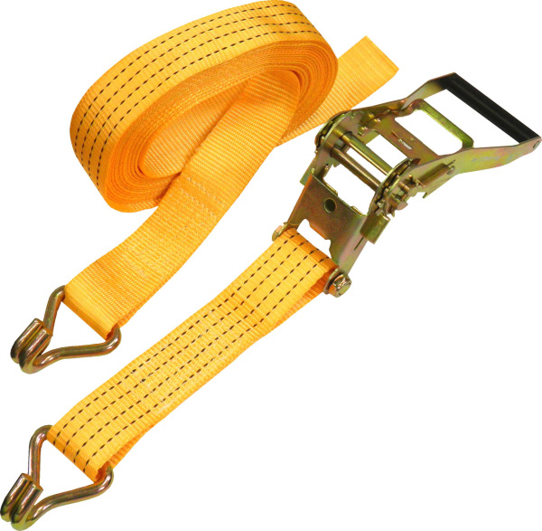 TOPTRADE pás upínaci, s hákmi a račňou, do 4000 kg, 50 mm x 15 m