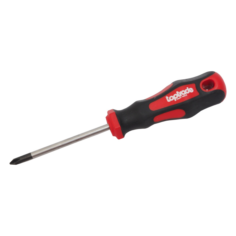 TOPTRADE skrutkovač krížový, magnetický, S2, 1 x 75 mm