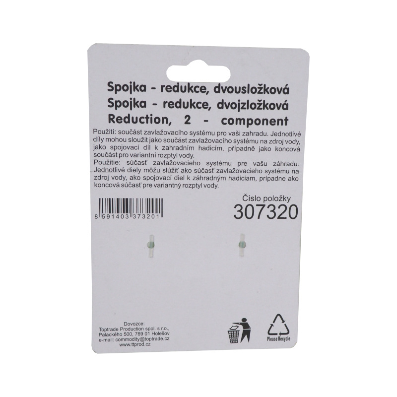TOPTRADE spojka – redukcia dvojzložková, 3/4“ x 1“ 2