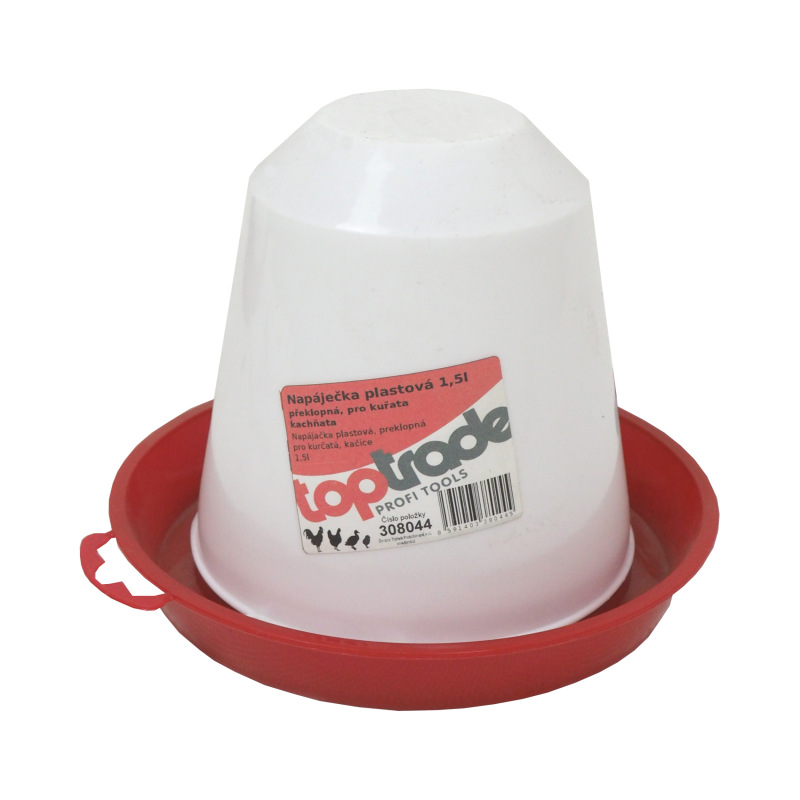 TOPTRADE napájačka plastová, preklopná, pre kurčatá, kačice, 1,5 l 1