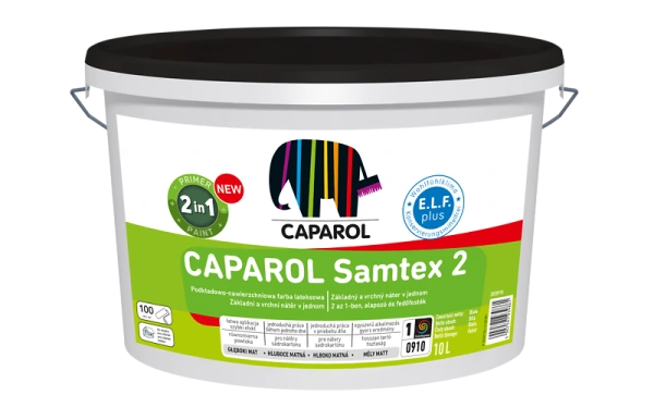 CAPAROL Samtex 2 (2 v 1) - špeciálna vinylová farba 2 v 1 - biela farba
